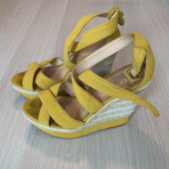 ALDO - Yellow Espadrilles Wedges - Picture 1 of 4